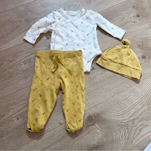 Pehr 3 piece set ducks 0-3 months